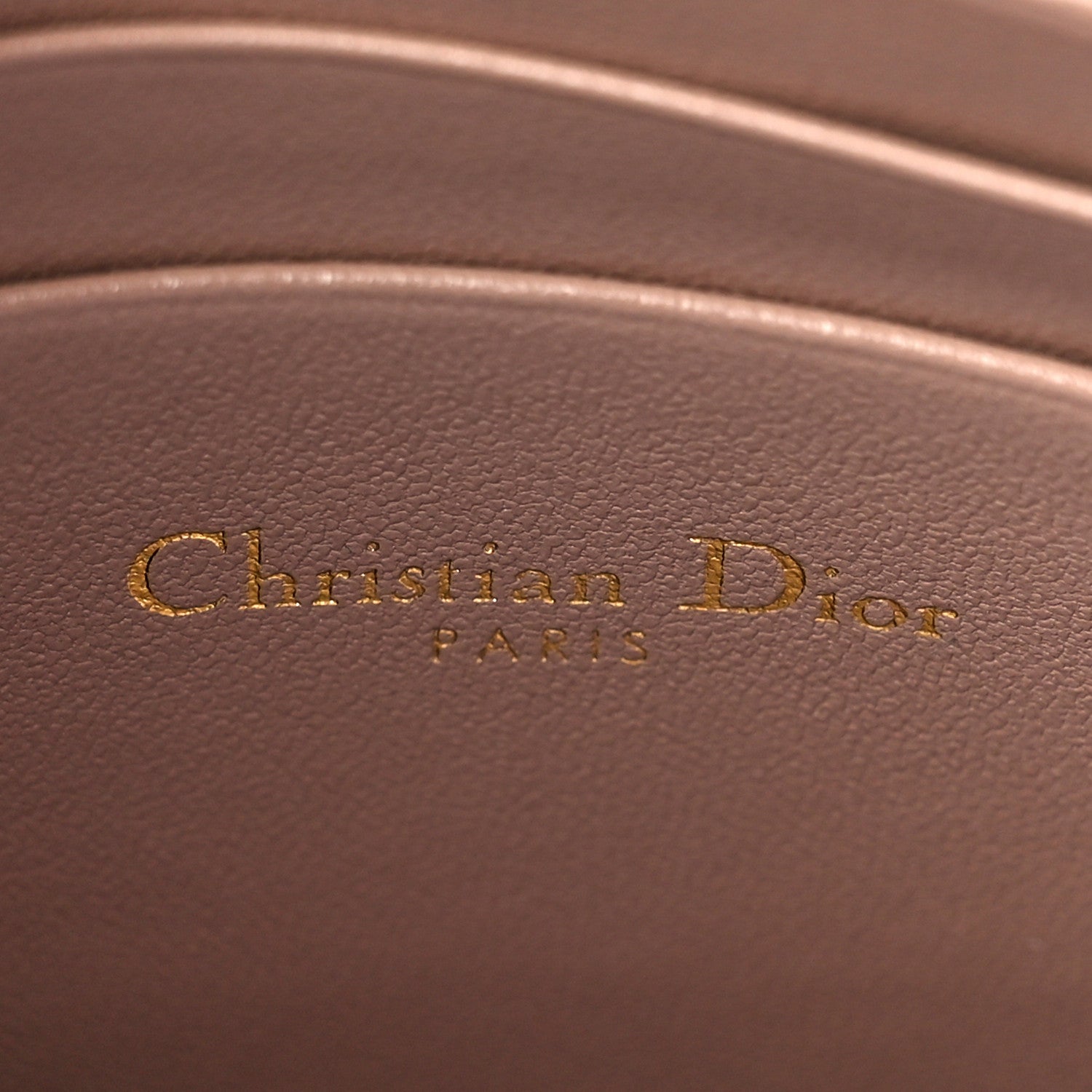 Christian Dior Calfskin Cannage Caro Zipped Pouch With Chain Fard 6 of 8