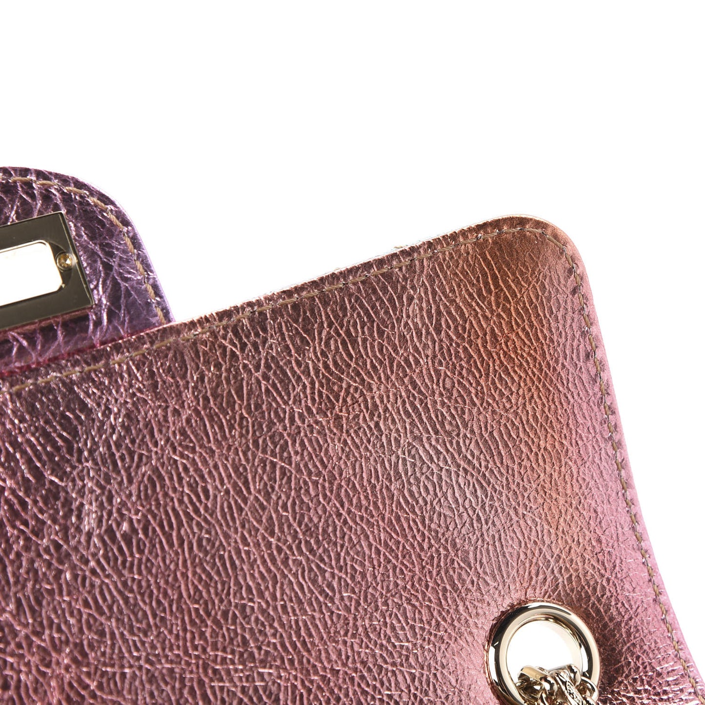 Metallic Goatskin Quilted Mini 2.55 Reissue Flap Multicolor
