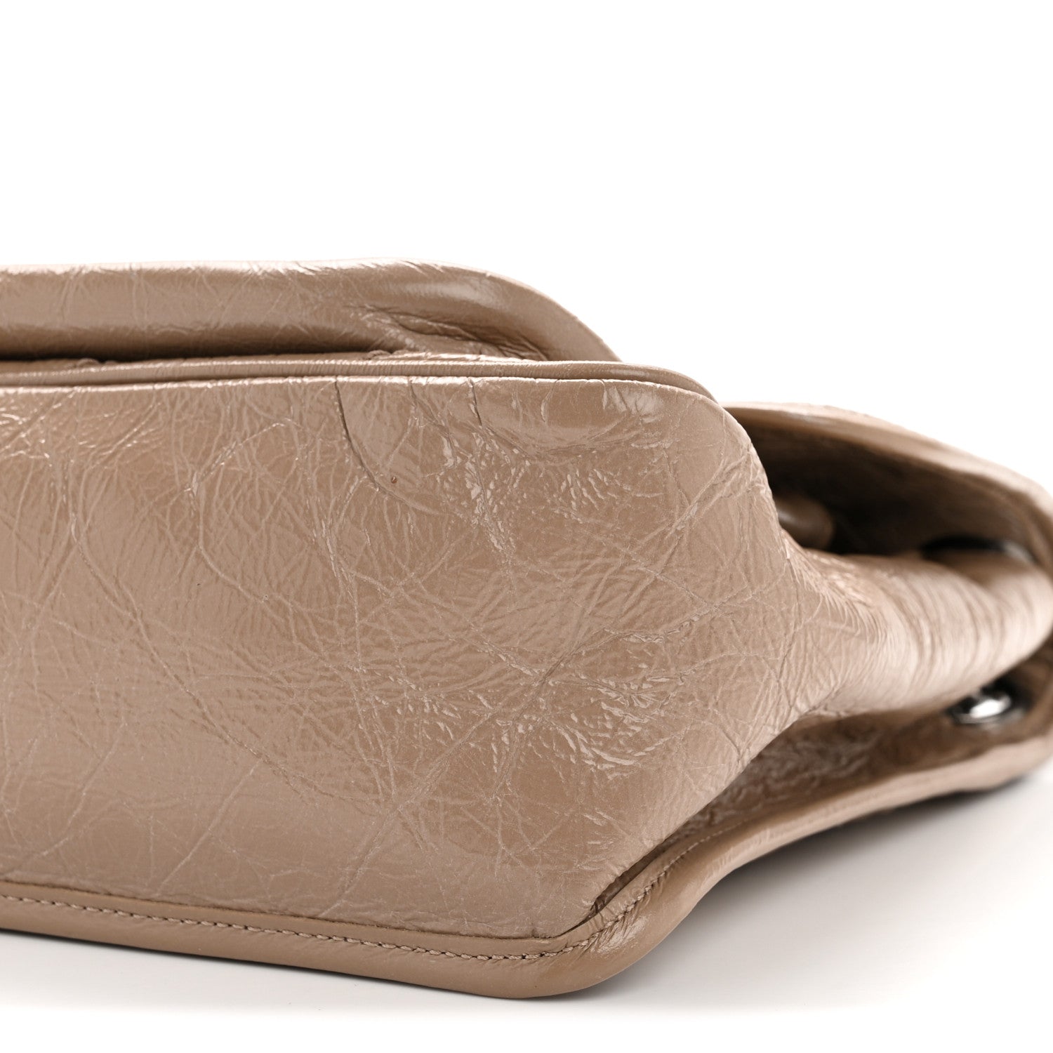 Saint Laurent Crinkled Calfskin Matelasse Monogram Medium Niki Chain Satchel Light Taupe 10 of 10