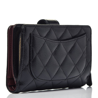 Chanel Caviar Quilted Zipped Pocket Wallet Black 3 of 7