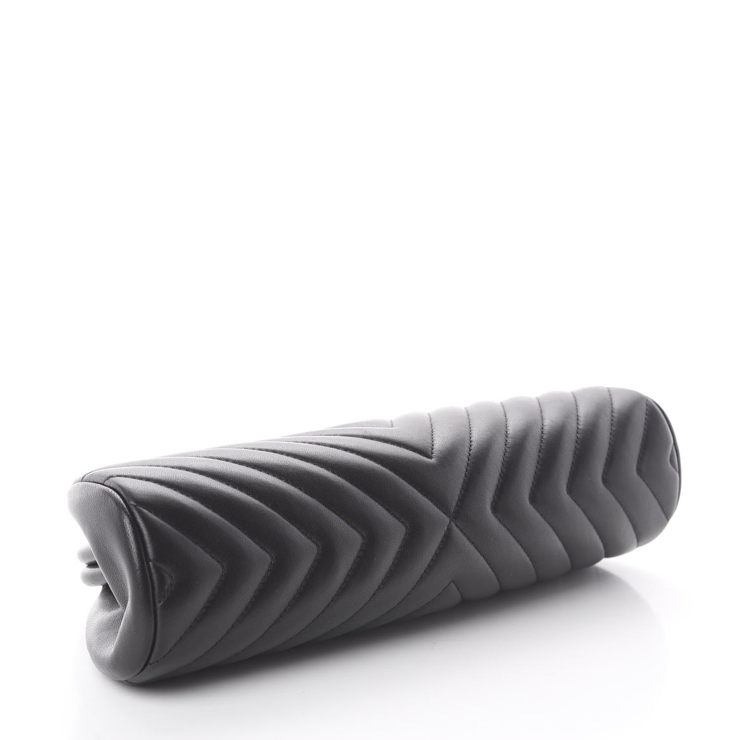 Lambskin Chevron Quilted Timeless Clutch Black