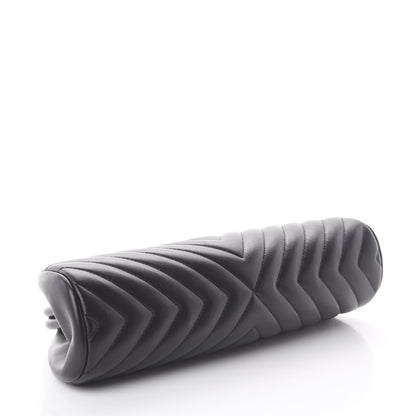 Chanel Lambskin Chevron Quilted Timeless Clutch Black 3 of 6