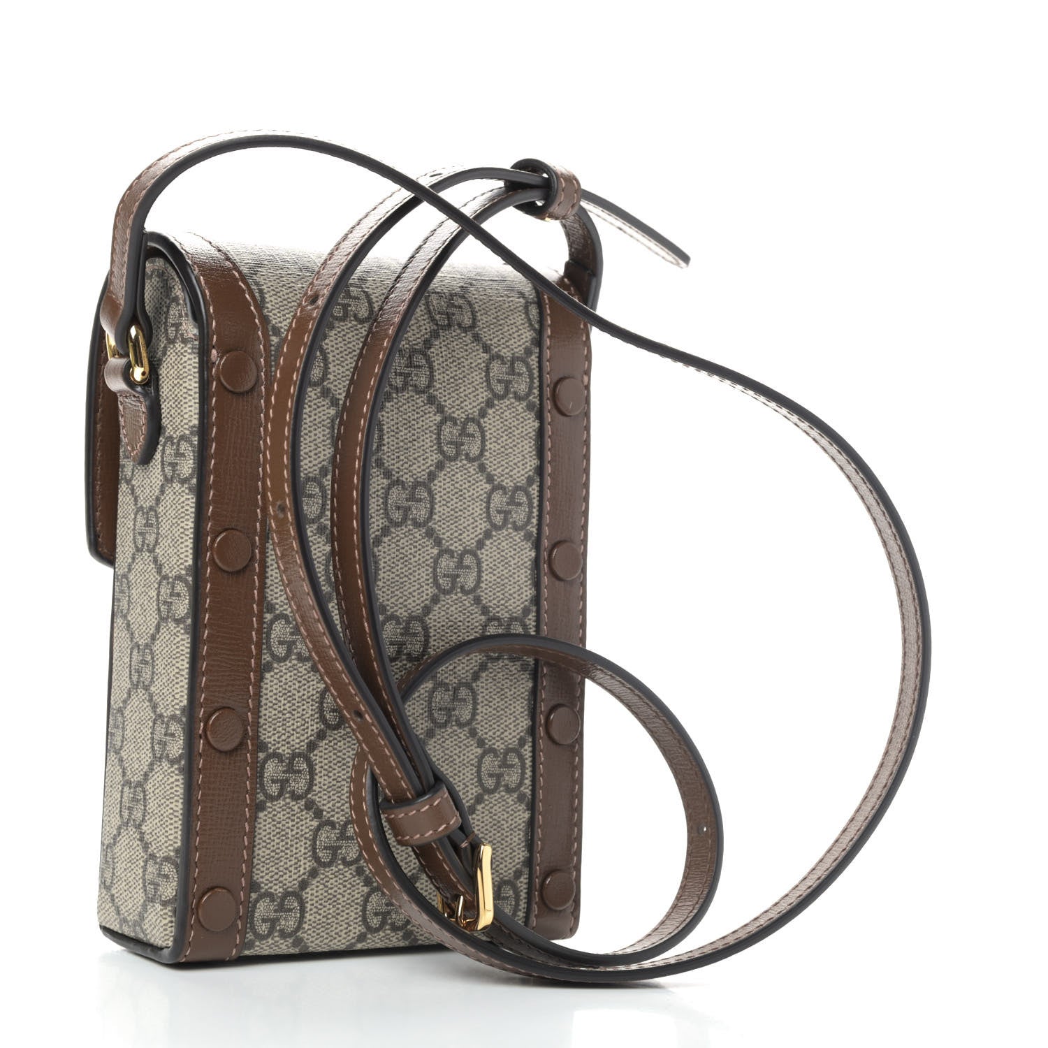 Gucci GG Supreme Monogram Mini Horsebit 1955 Crossbody Bag Beige Brown Sugar 2 of 4