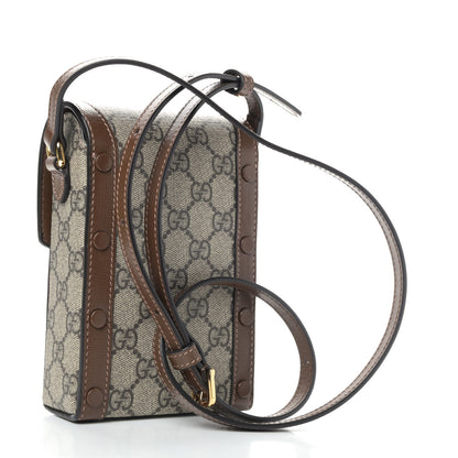 Gucci GG Supreme Monogram Mini Horsebit 1955 Crossbody Bag Beige Brown Sugar 2 of 4
