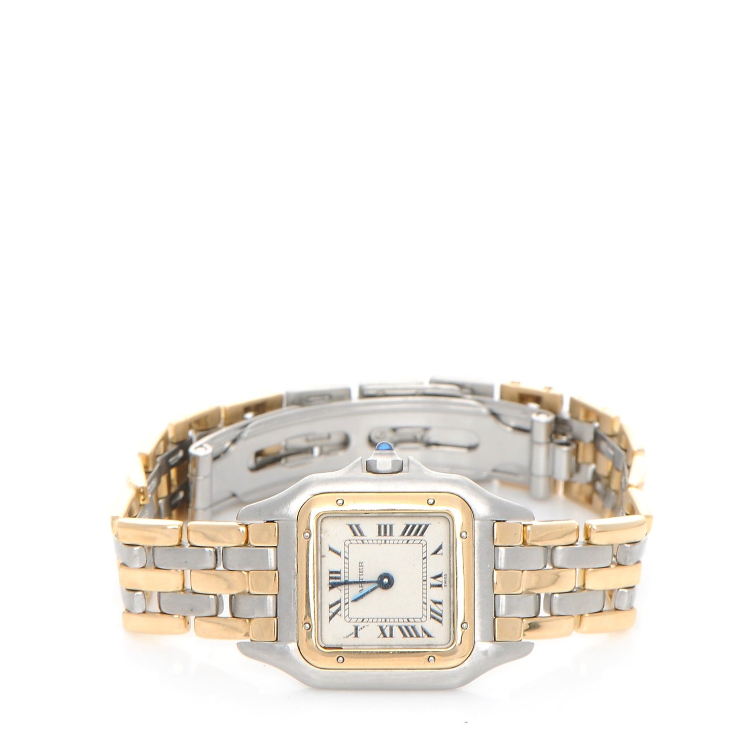 Stainless Steel 18K Yellow Gold 22mm Panthere Quartz Watch