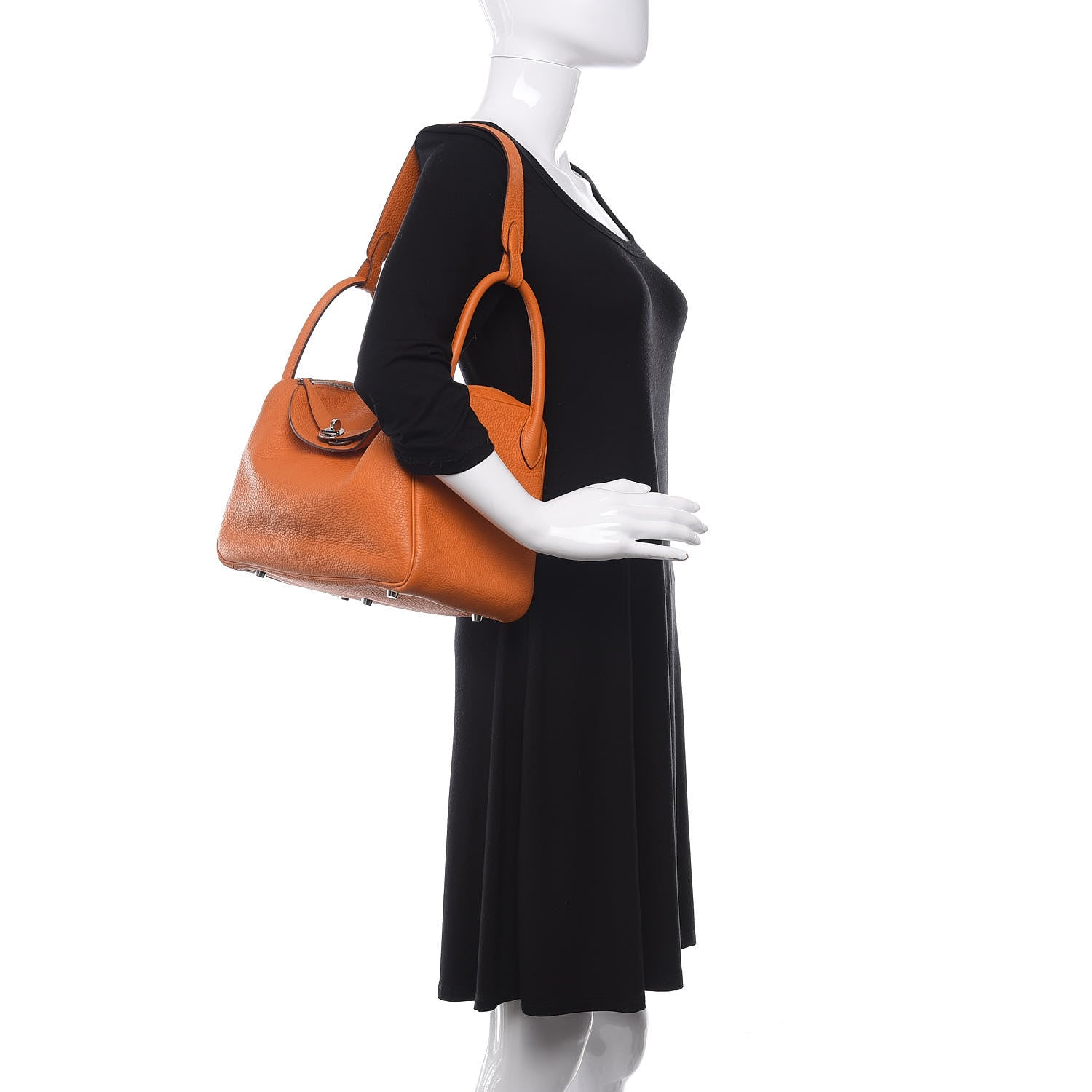 Hermes Taurillon Clemence Lindy 30 Abricot 2 of 13