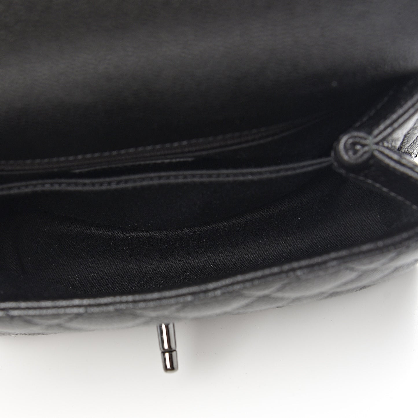 Caviar Quilted Mini Coco Handle Flap So Black