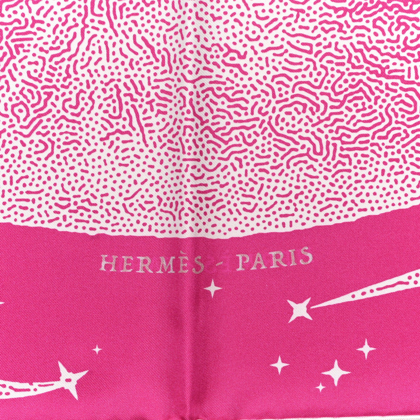 Silk Clair De Lune Double Face Scarf 90 Rose Vif White Rouge
