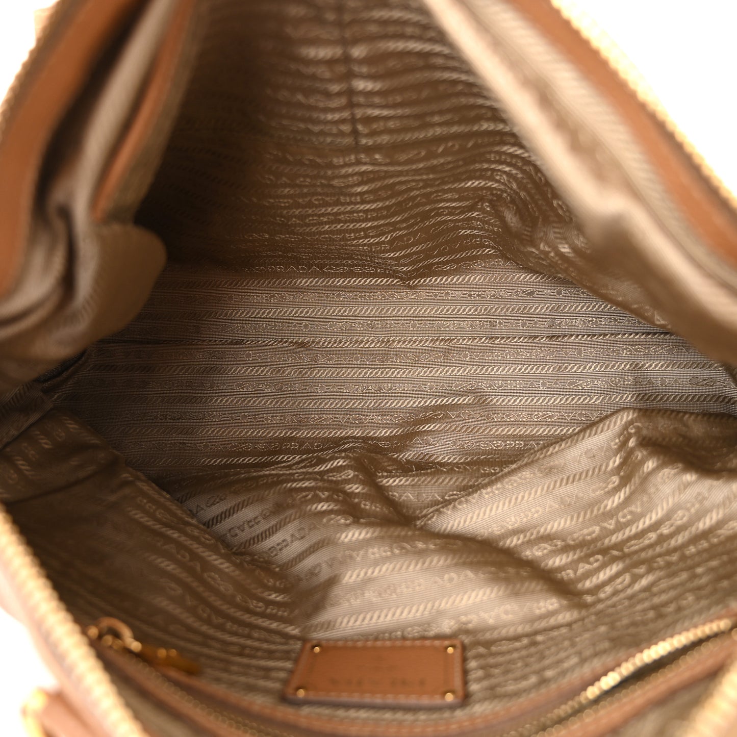 Vitello Daino Top Handle Zip Tote Caramel