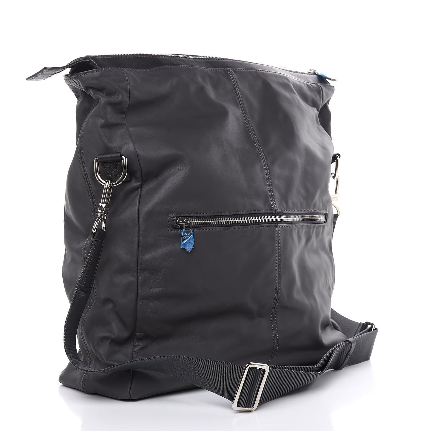 Calfskin V Line Move Messenger Asphalt