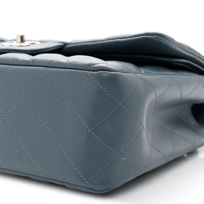 Chanel Lambskin Quilted Jumbo Double Flap Dark Blue 10 of 12