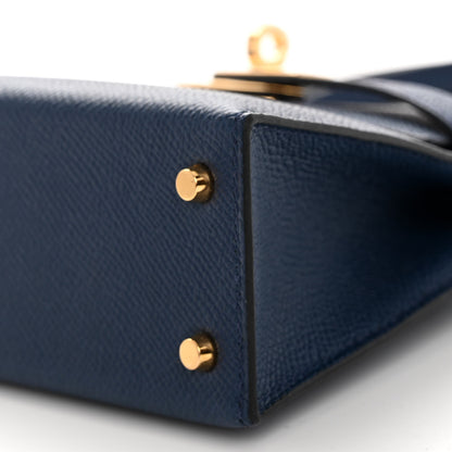 Hermes Epsom Mini Kelly Sellier 20 Bleu Navy 9 of 12