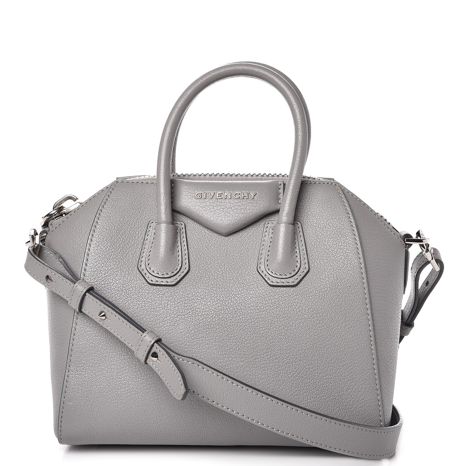 Givenchy Sugar Goatskin Mini Antigona Pearl Grey 1 of 13