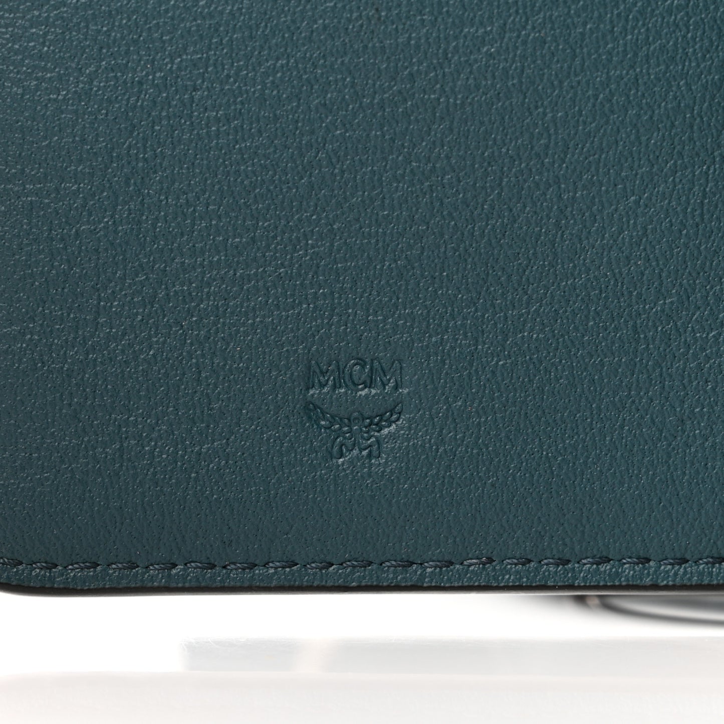 Calfskin Ottomar Wallet On Chain Teal