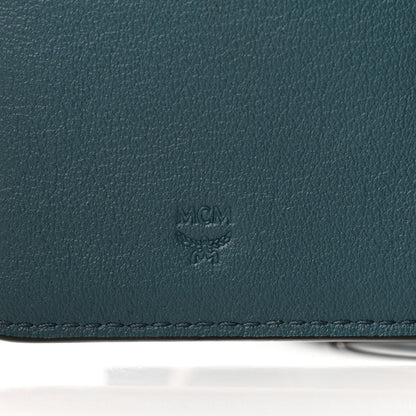 MCM Calfskin Ottomar Wallet On Chain Teal 6 of 10