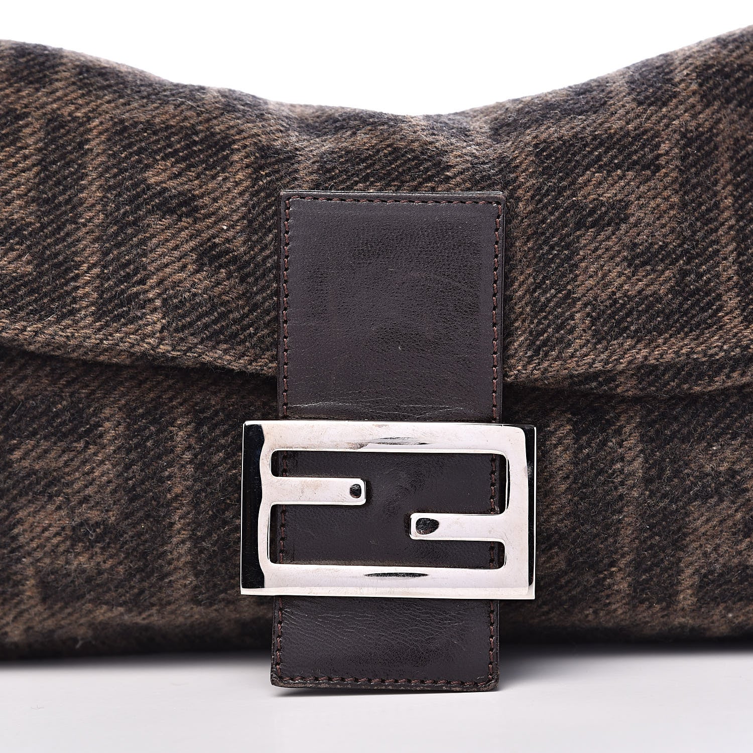 Fendi Wool Baguette Tobacco 10 of 10