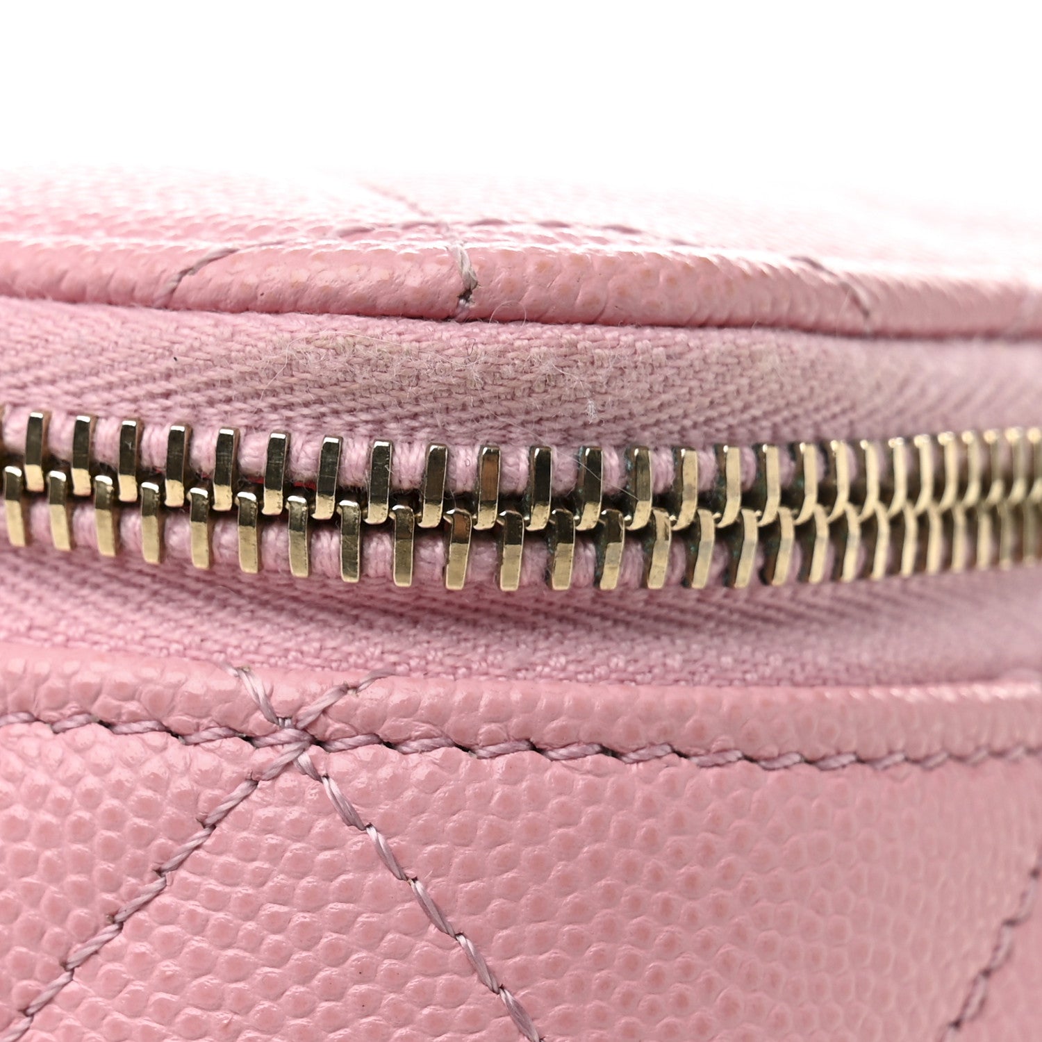 Chanel Caviar Quilted Tiny CC Vanity Case With Chain Pink 11 of 11