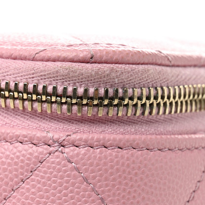 Chanel Caviar Quilted Tiny CC Vanity Case With Chain Pink 11 of 11