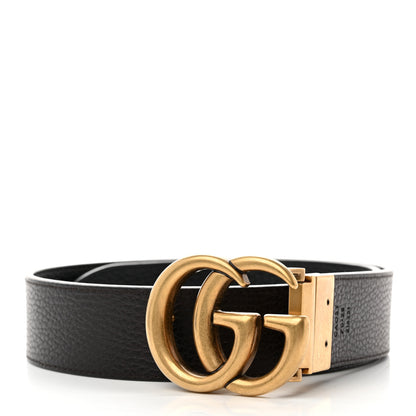 Gucci Calfskin Double G Reversible 37mm Belt 70 28 Black Cocoa 2 of 7
