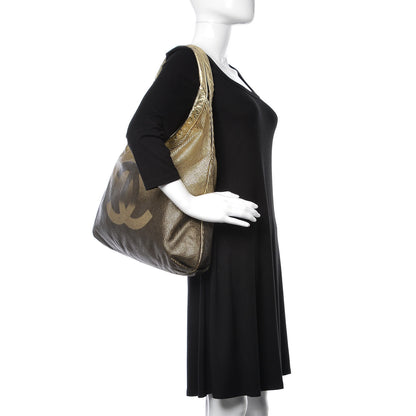 Chanel Metallic Perforated Lambskin Hollywood Hobo Silver 2 of 17