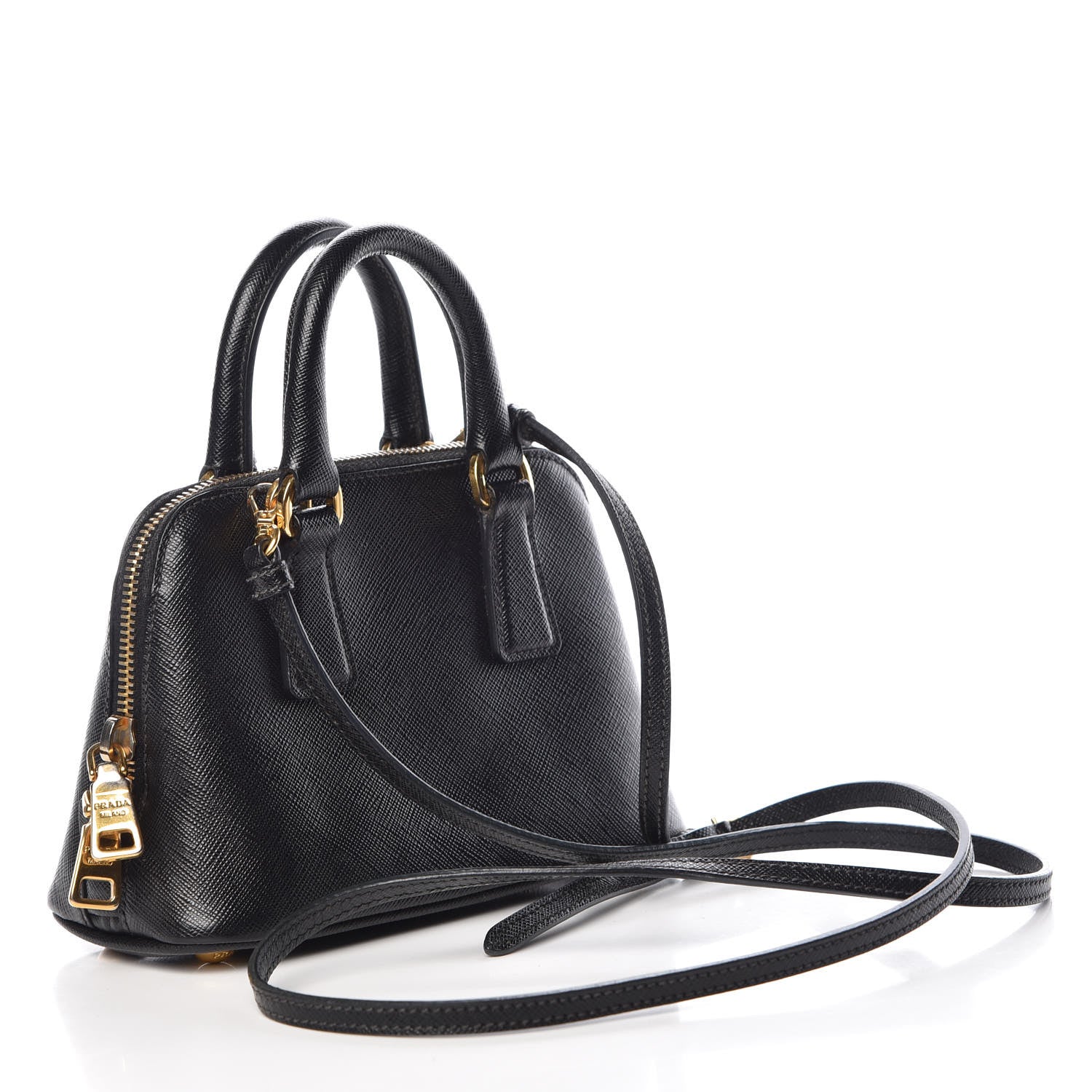 Prada Saffiano Lux Mini Promenade Tote Black 3 of 9