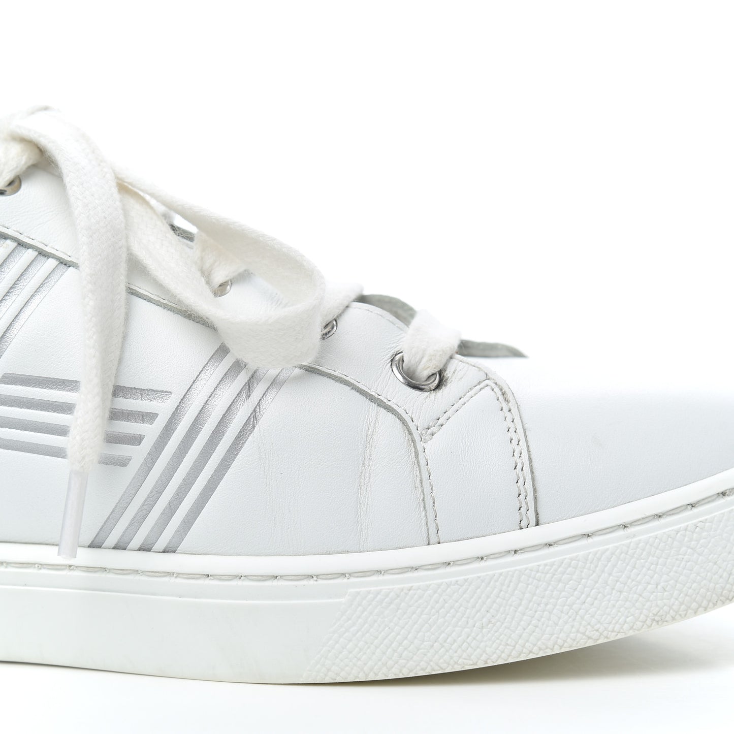 Nappa Womens Avantage Sneakers 39.5 White Argent
