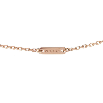 Van Cleef & Arpels 18K Yellow Gold Mother of Pearl Sweet Alhambra Pendant Necklace 7 of 7