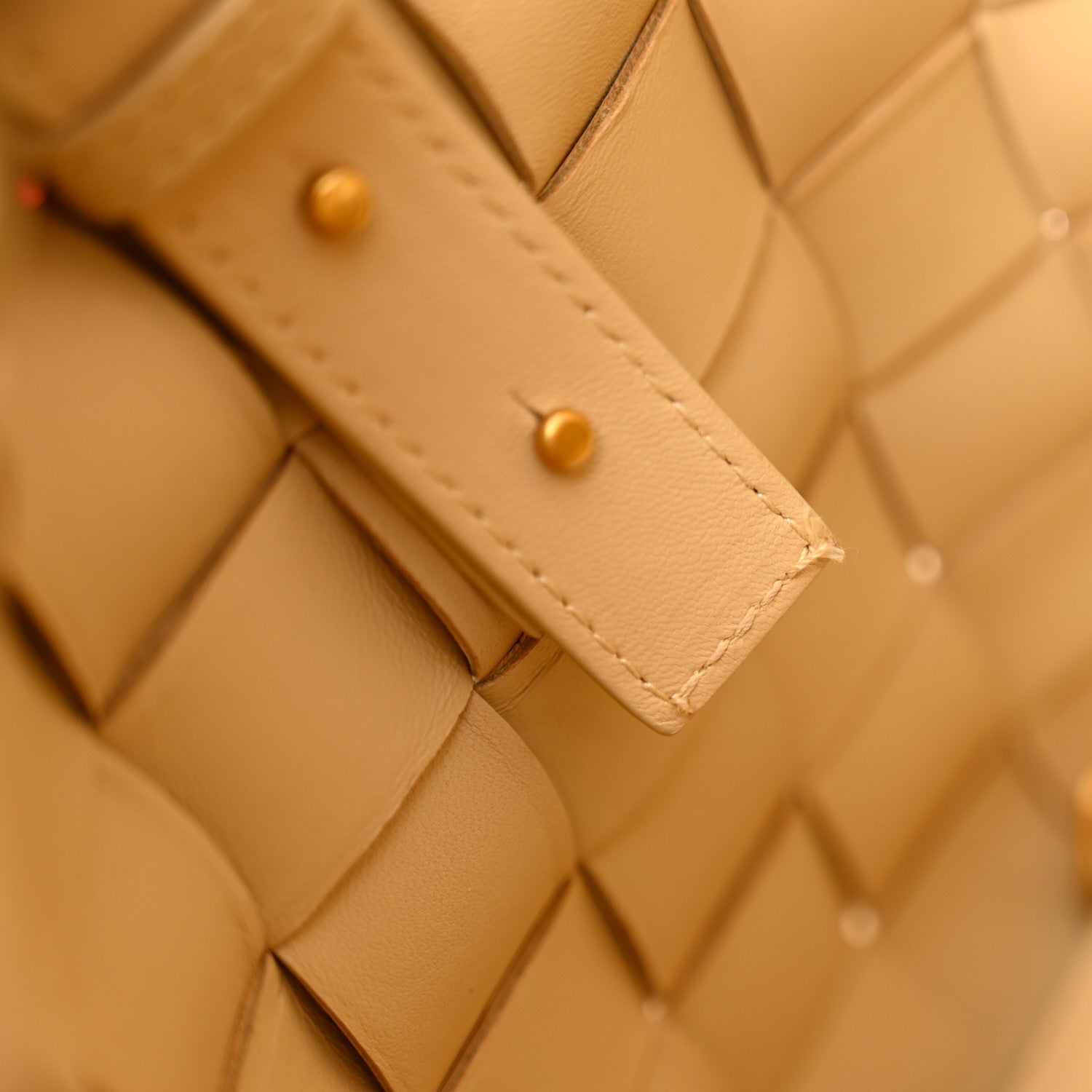 Bottega Veneta Lambskin Maxi Intrecciato Bowling Cassette Shoulder Bag Porridge 11 of 15