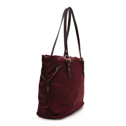 Prada Tessuto Nylon Saffiano Tote Granato 3 of 11