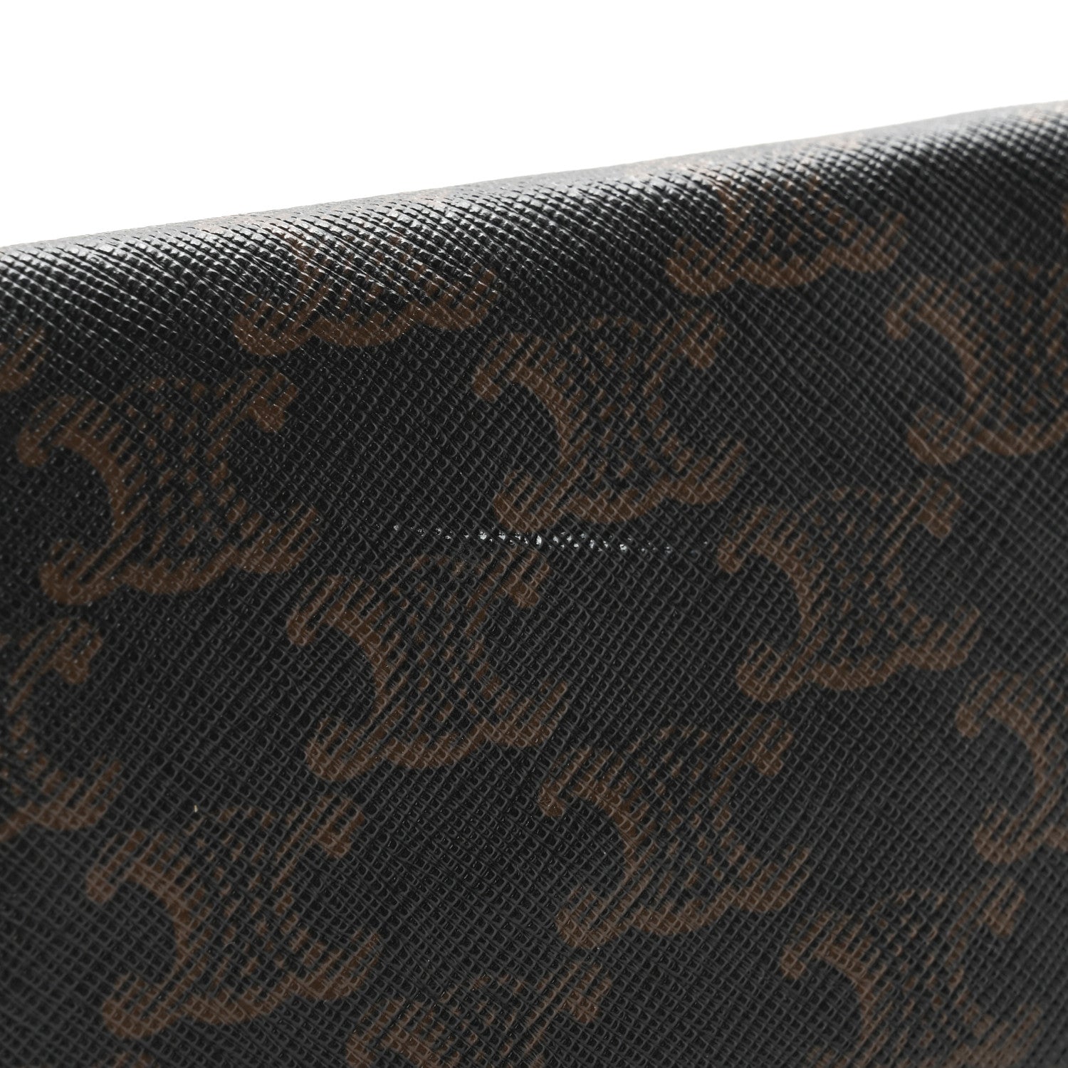 Celine Lambskin Triomphe Canvas Embroidered Logo Clutch With Chain Tan 10 of 12