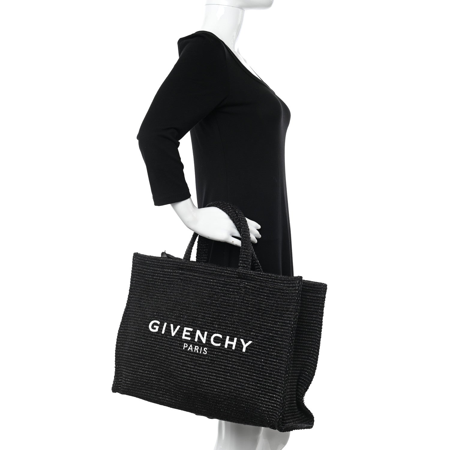 Givenchy Raffia Large G Shopping Tote Black 2 of 11