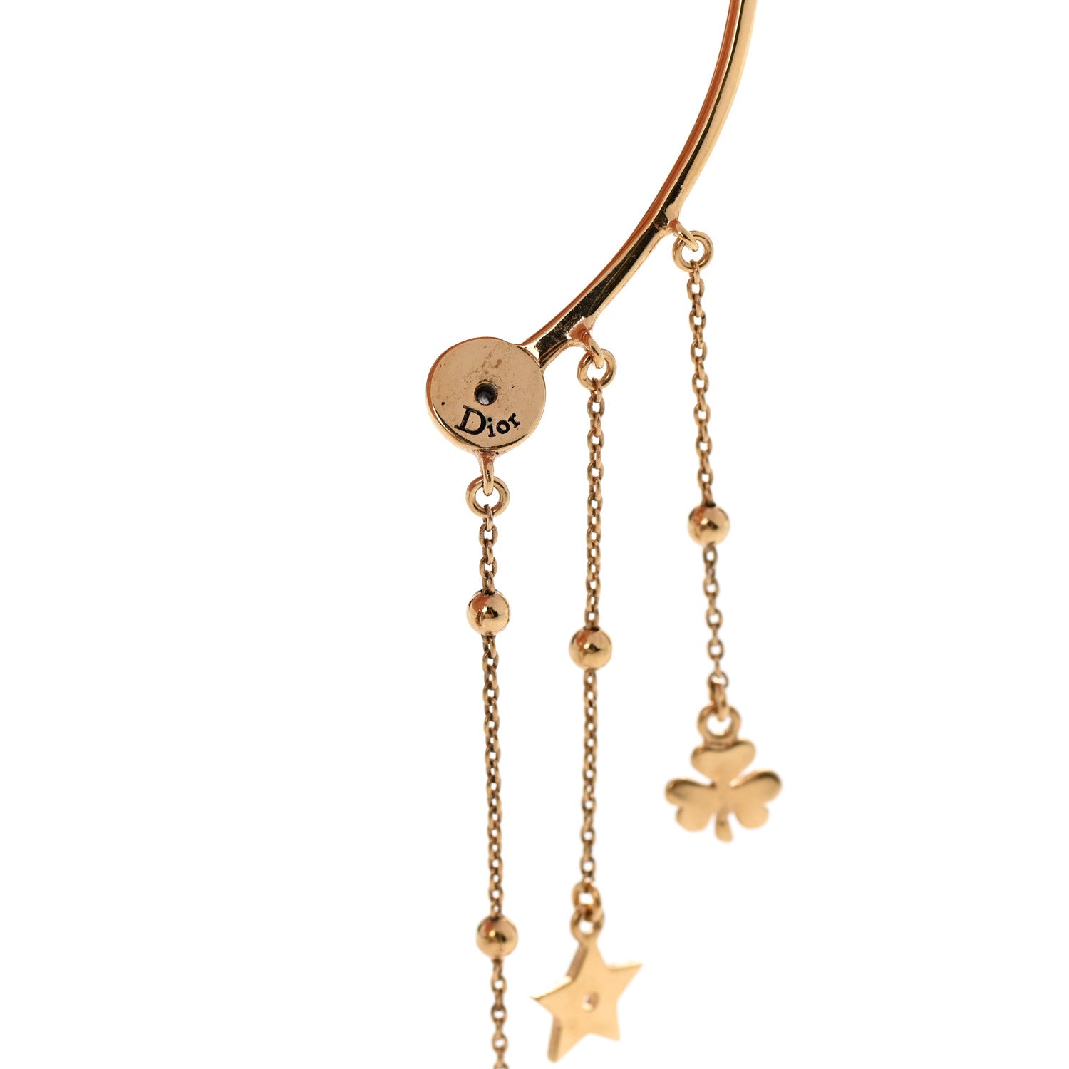 Christian Dior Pearl Shiny-D Earring Gold 969019 – FASHIONPHILE
