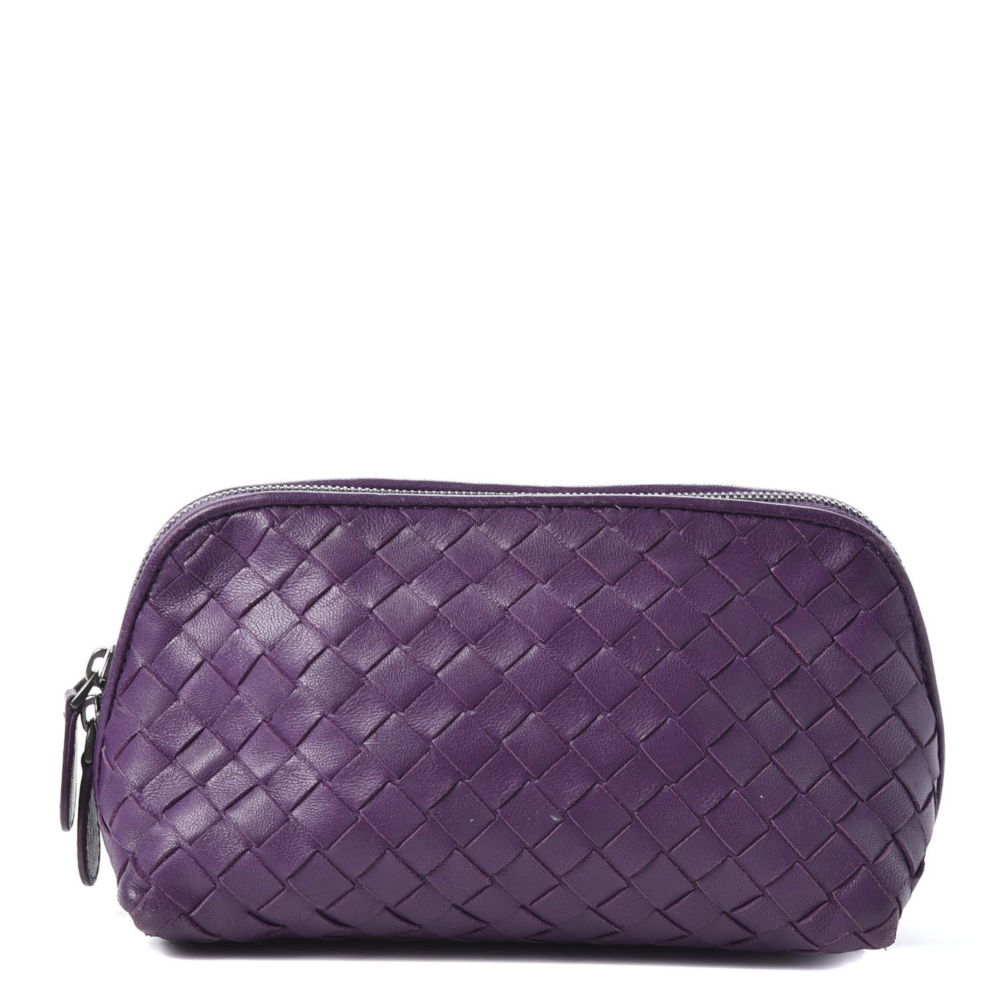 Nappa Intrecciato Cosmetic Case Plum