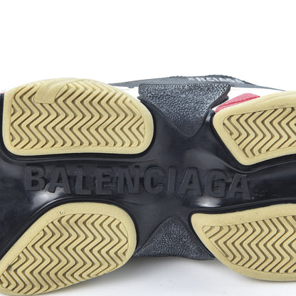 Balenciaga Fabric Mesh Washed Effect Womens Triple S Sneakers 36 Black Red 9 of 9