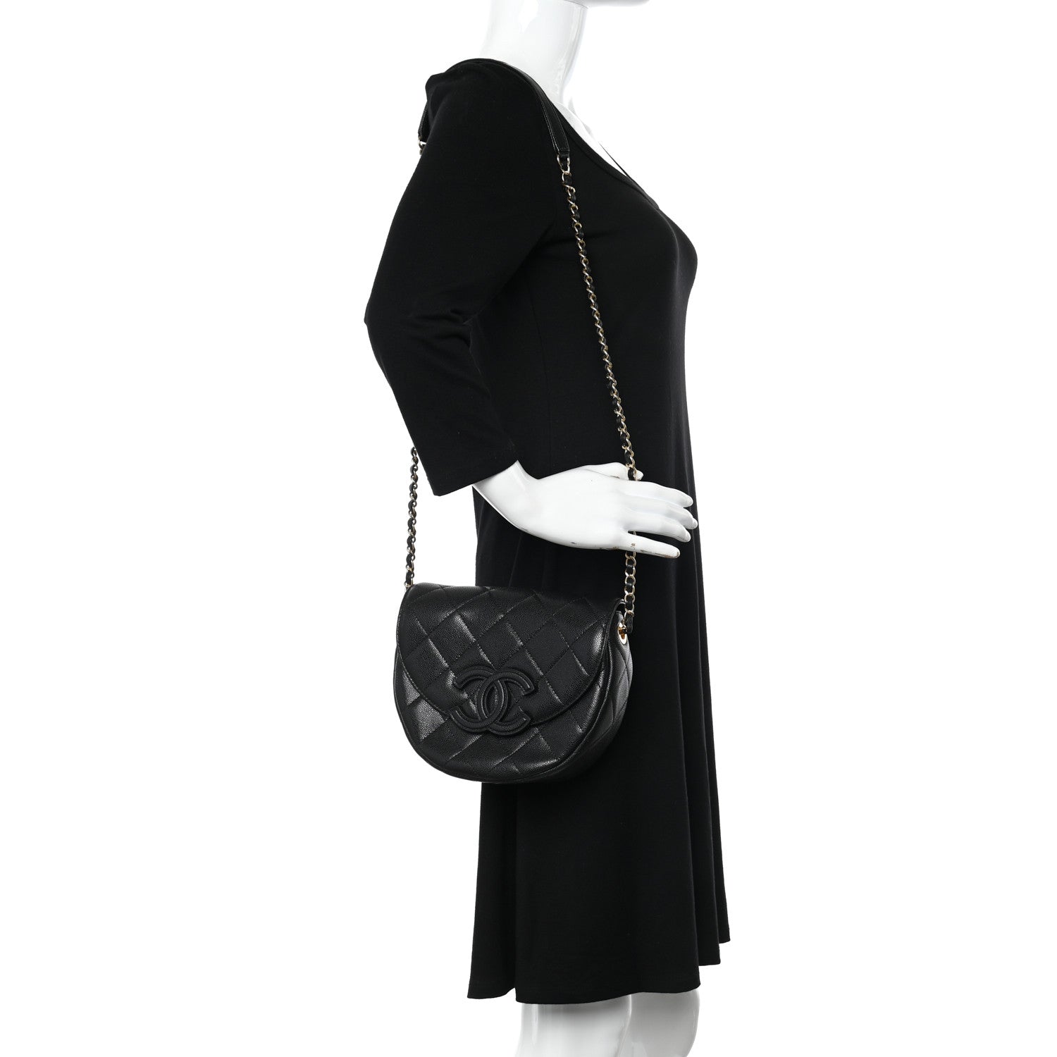 Chanel Caviar Quilted Small Messenger Flap Black 2 of 10