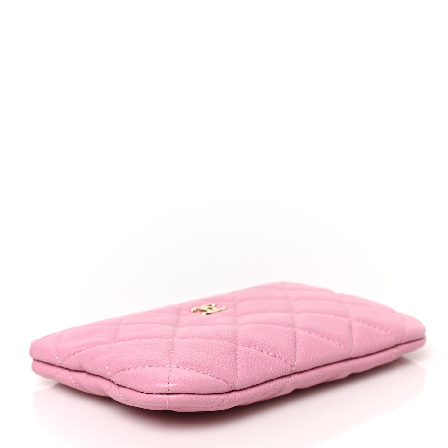 Caviar Quilted Small Cosmetic Case Pink