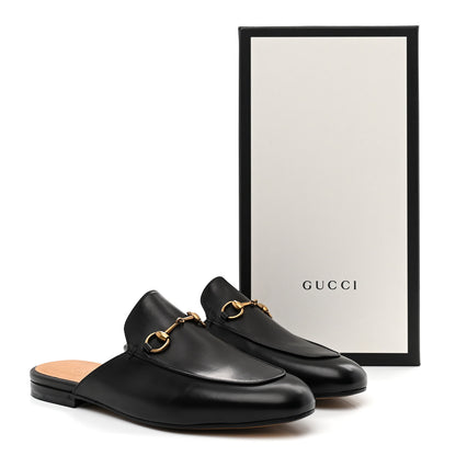 Gucci Calfskin Womens Princetown Slippers 38.5 Black 10 of 10
