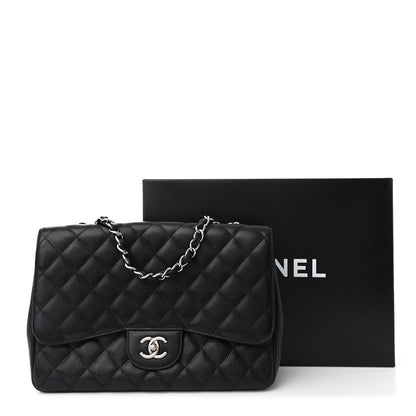 Chanel Caviar Quilted Jumbo Single Flap Black 11 of 11