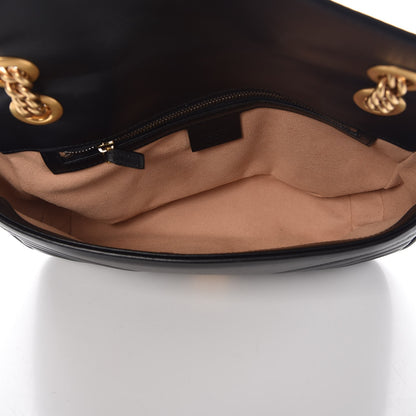 Gucci Calfskin Matelasse Small GG Marmont Shoulder Bag Black 5 of 8