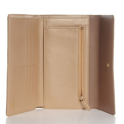 Chanel Lambskin Camellia Embossed Large Gusset Flap Wallet Beige 5 of 8