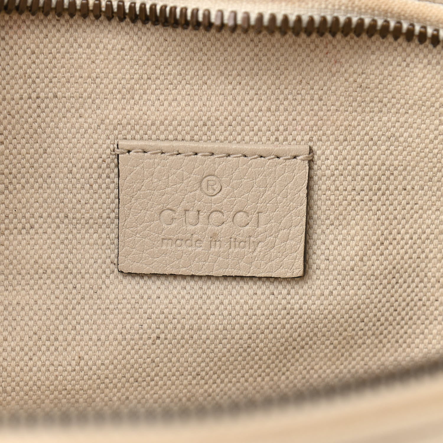 Gucci Grained Calfskin Logo Belt Bag White 6 of 10