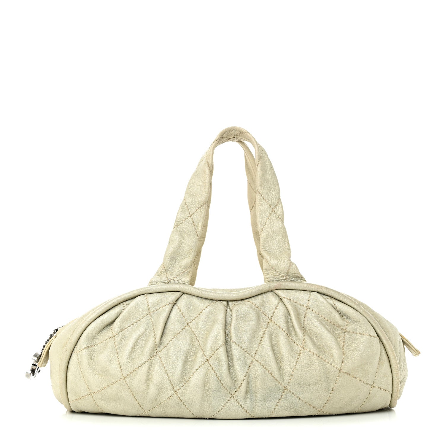 Chanel Metallic Deerskin Stitched Bowler Gold 1 of 17