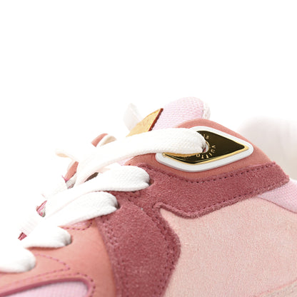 Louis Vuitton Suede Calfskin Run Away Sneakers 37.5 Pink 11 of 12