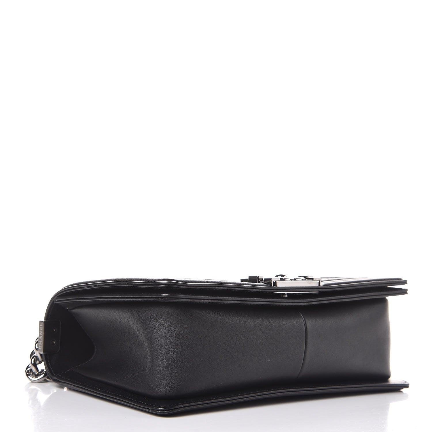 Chanel Calfskin Chevron Quilted Medium Boy Flap Black 4 of 8