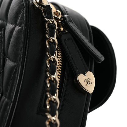 Chanel Lambskin Quilted Large CC In Love Heart Bag Black 11 of 11