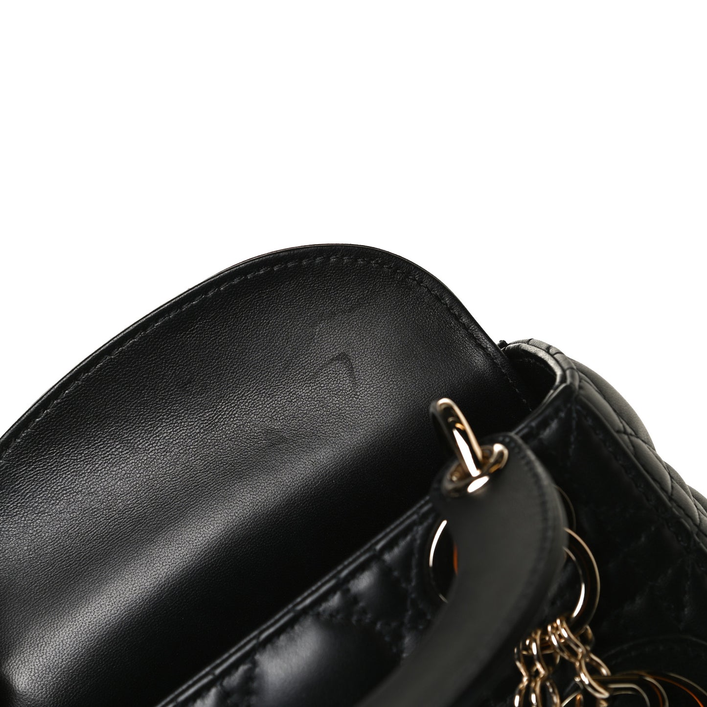 Lambskin Cannage Mini Lady Dior Black