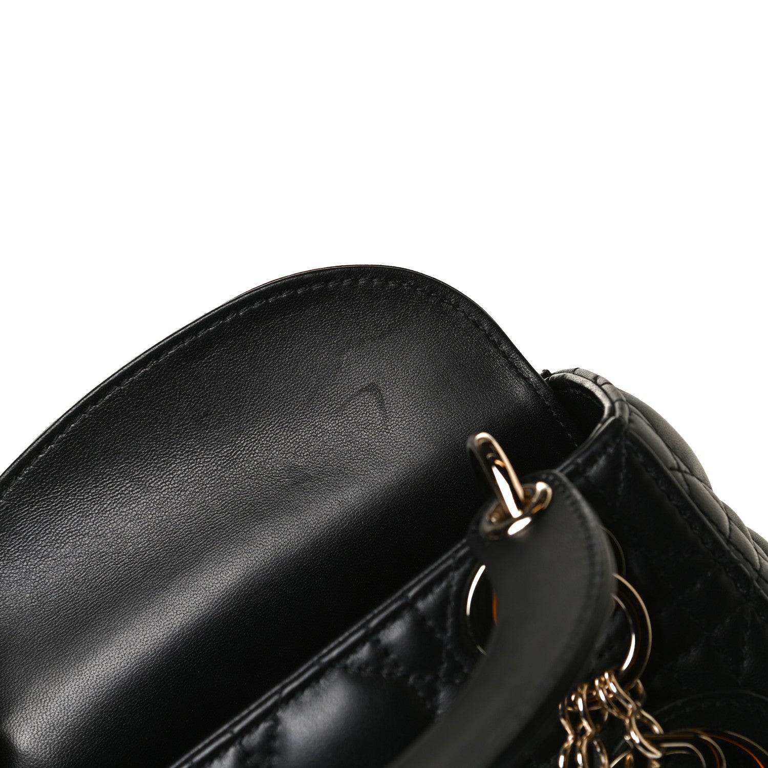 Christian Dior Lambskin Cannage Mini Lady Dior Black 13 of 14