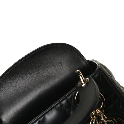 Christian Dior Lambskin Cannage Mini Lady Dior Black 13 of 14