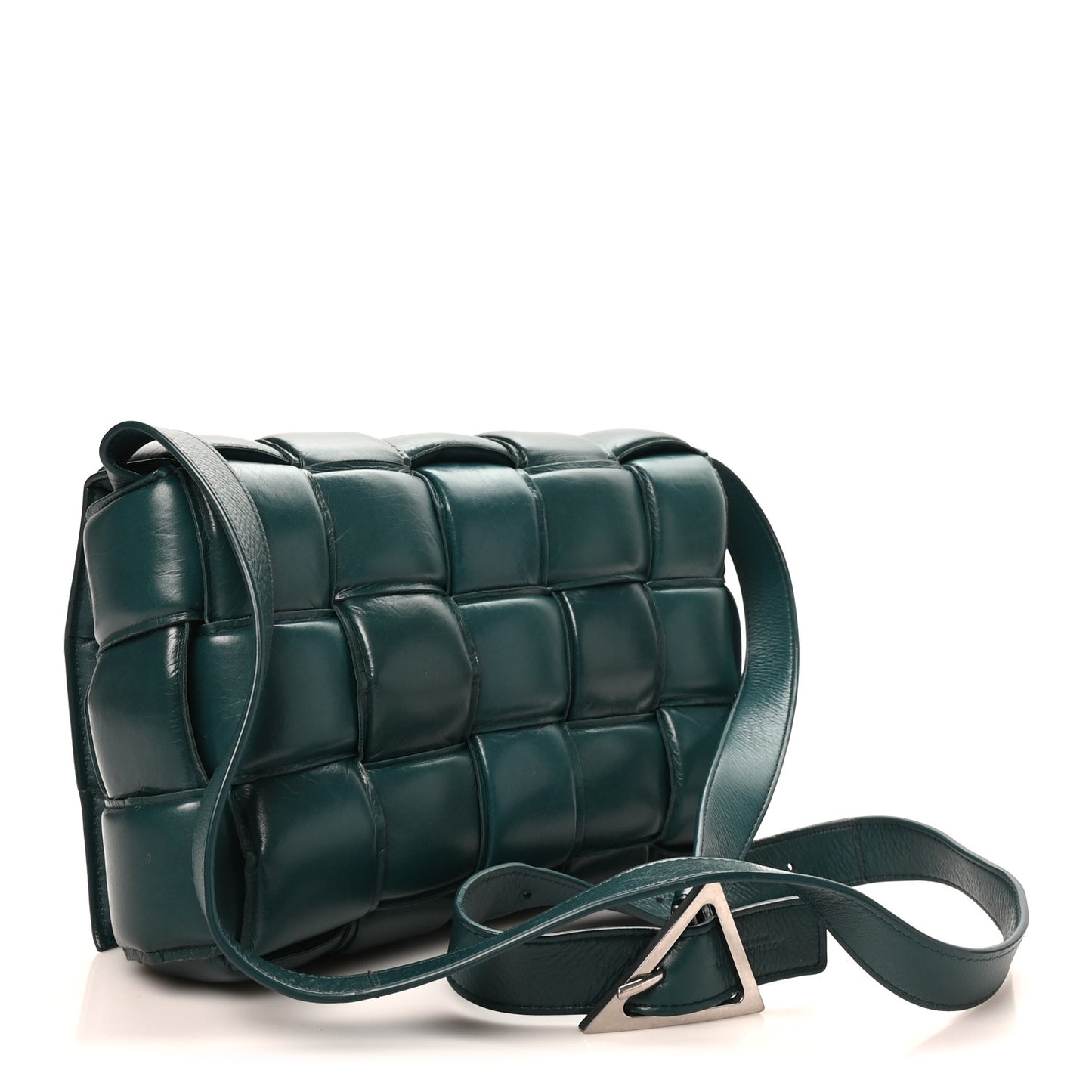 Paper Calfskin Maxi Intreccio Padded Cassette Crossbody Bag Ottanio