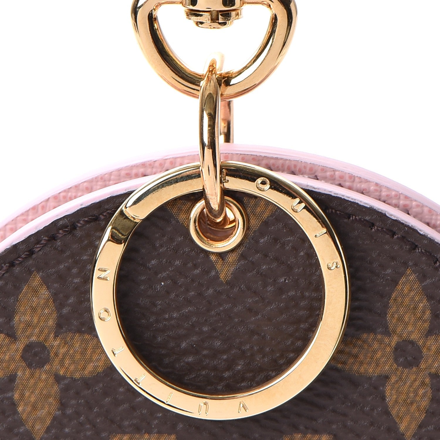 Louis Vuitton Monogram LV Mirror Bag Charm Key Holder Rose Ballerine 5 of 7